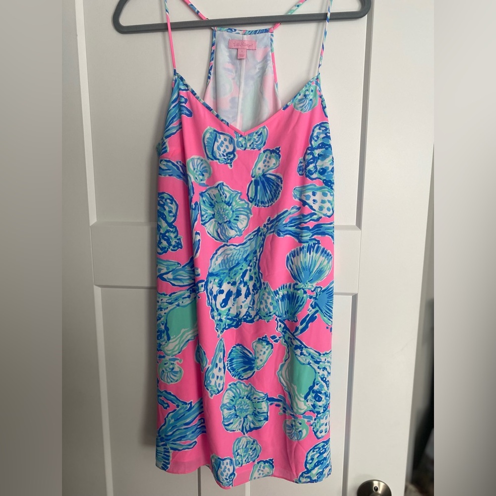 Beautiful women’s bright pink, fun summer dress from Lilly Pulitzer.